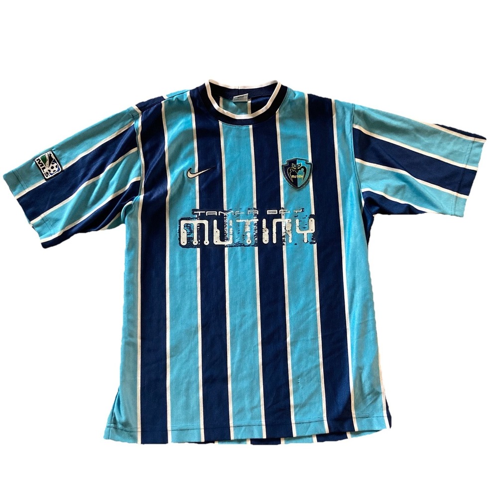Tampa Bay Mutiny 1997 Home Short Sleeve Jersey Vintage Soccer L Made In USA